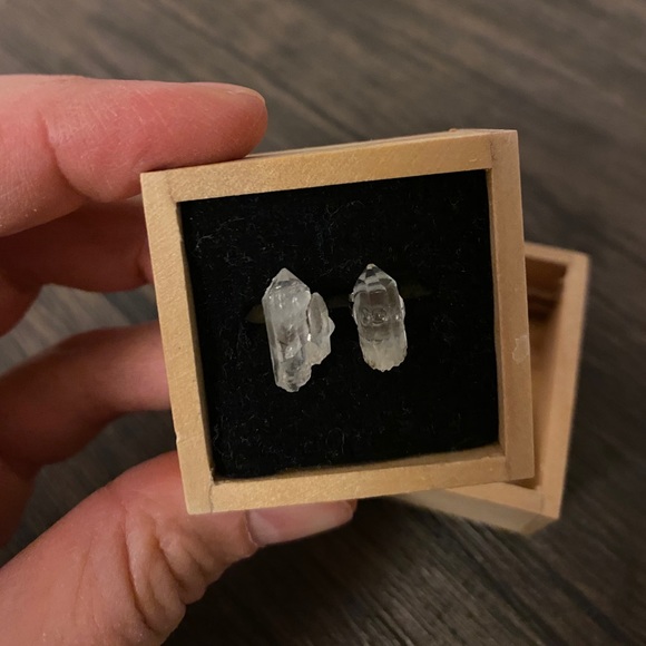 Jewelry - Tiny Quartz Point Earrings - Studs
